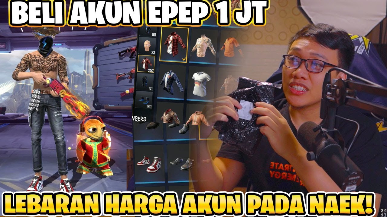 UNBOXING AKUN FF! ISINYA KAYAK HARGA 100K! RUGI CUU!