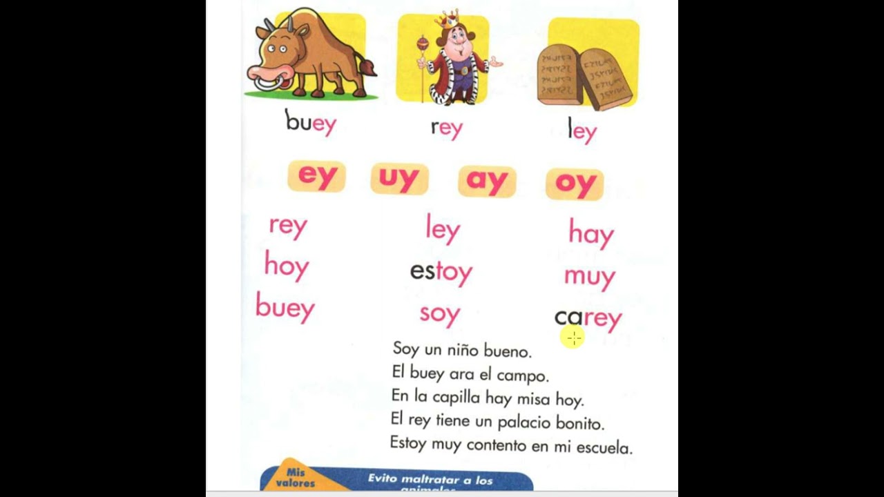 ey uy ay oy
