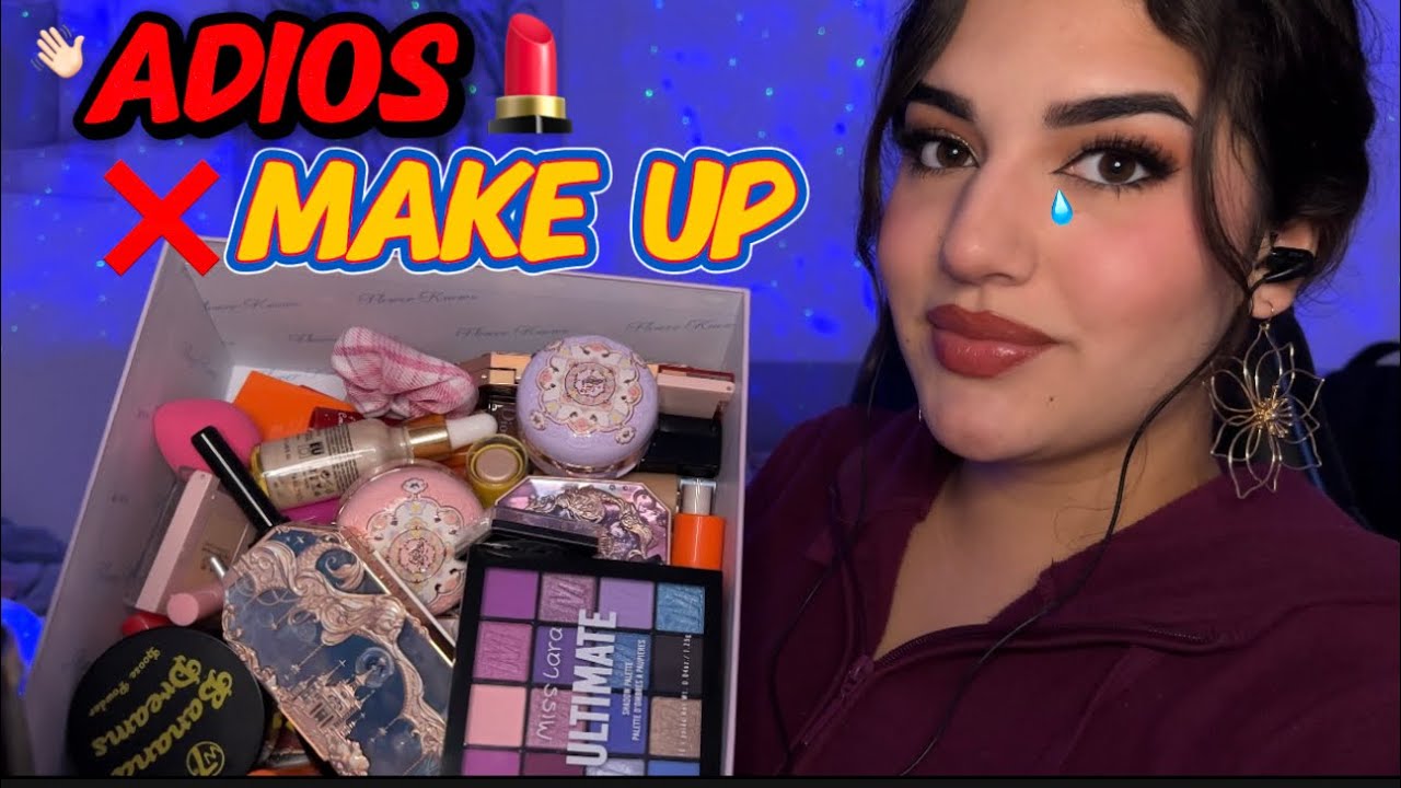 ASMR LIMPIEZA DE MAQUILLAJE 💄😱 Me Deshago de MUCHO