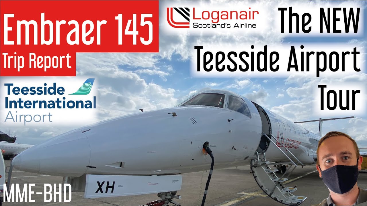 НОВЫЙ аэропорт Тиссайд: полёты на самолёте Loganair E145 в Белфаст