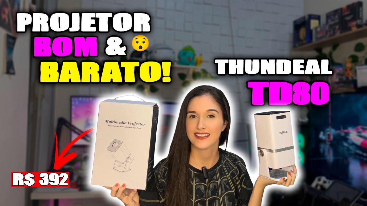 O MELHOR PROJETOR CUSTO BENEFÍCIO! THUNDEAL TD80W Vale a Pena? UNBOXING e TESTES!