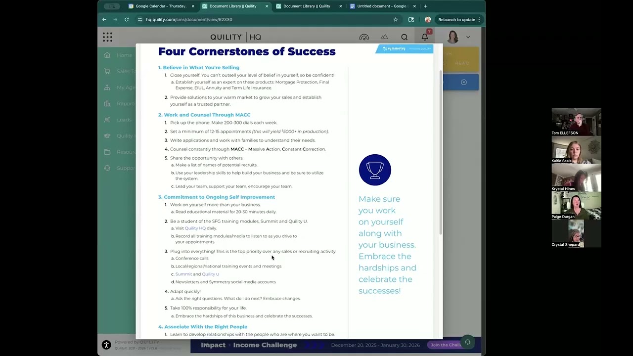 4 keys + 4 cornerstones training