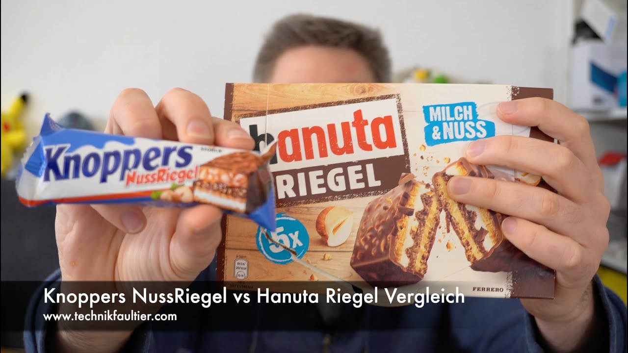 Knoppers NussRiegel vs Hanuta Riegel Vergleich