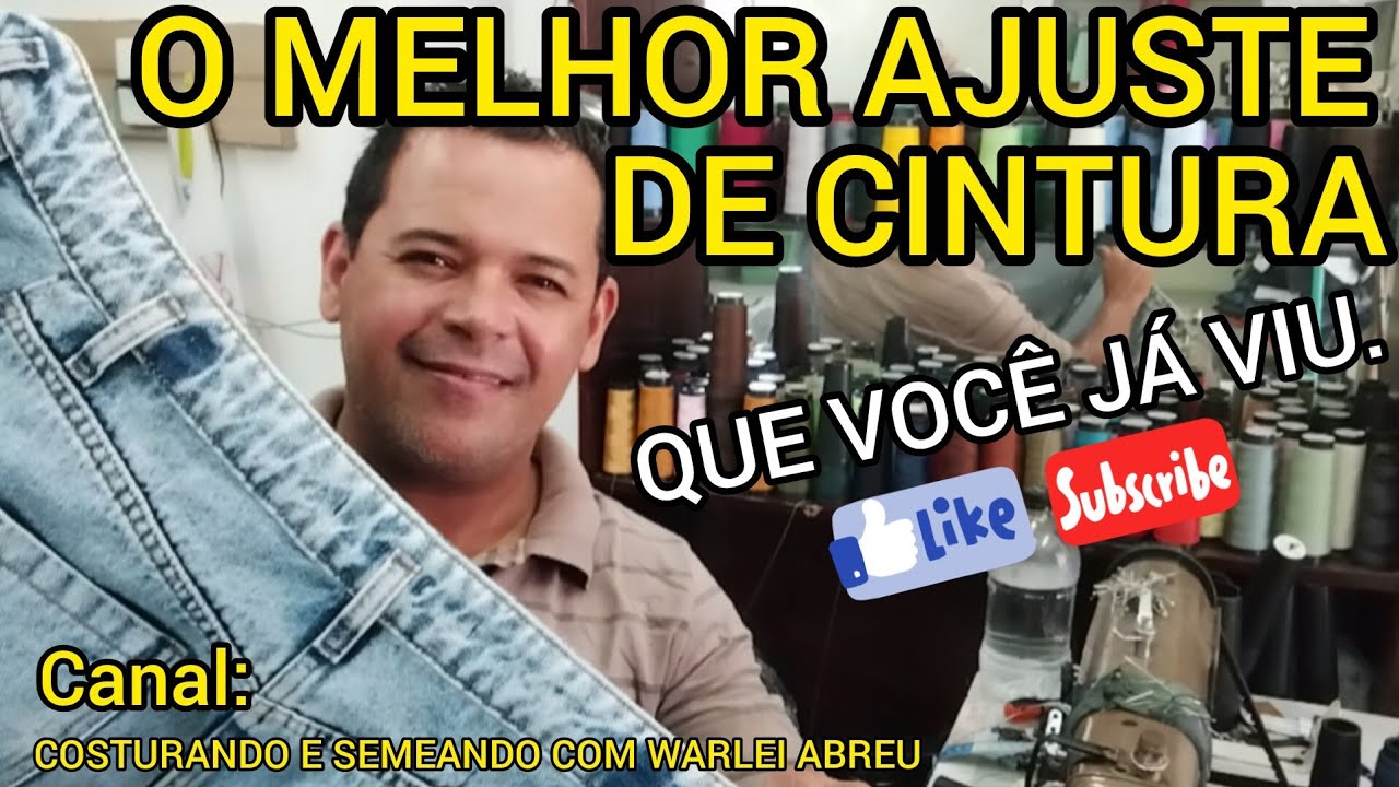 COMO APERTAR O CÓS DA CALÇA SEM FAZER PENCES/PASSO A PASSO DE OURO #jeans #moda