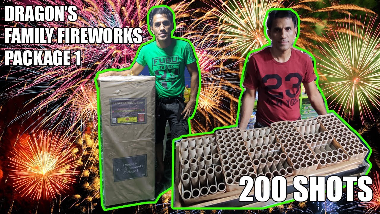 DRAGON'S FAMILY FIREWORKS PACKAGE 1 | 200 SHOTS | PANGMALAKASAN!!