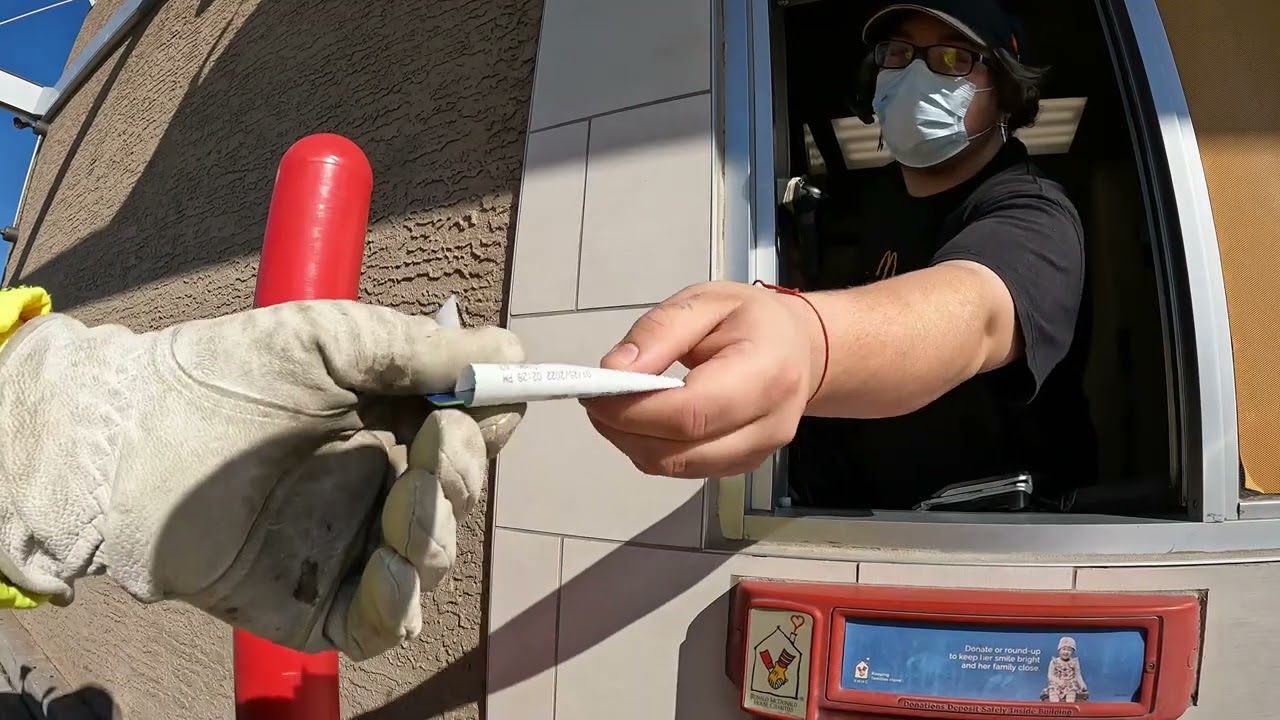 McDonald's Drive-Thru, $2.19 Hot 'n Spicy McChicken Sandwich, Gila Bend, Arizona, 25 January 2022