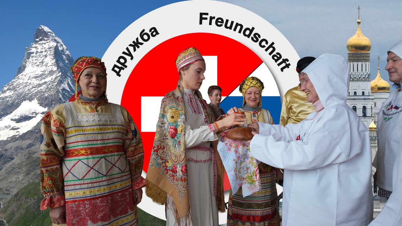 Freundlicher Empfang mit Brot und Salz in Moskau