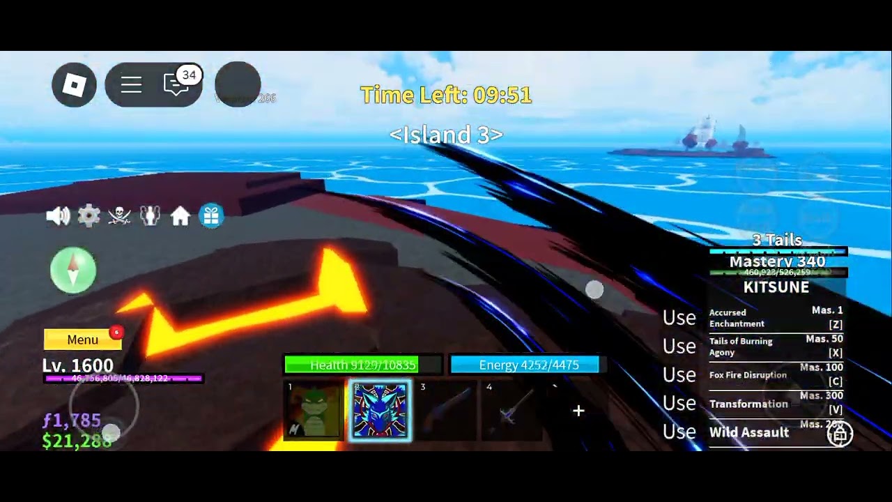 doing solo flame raid in blox fruit by kitsune