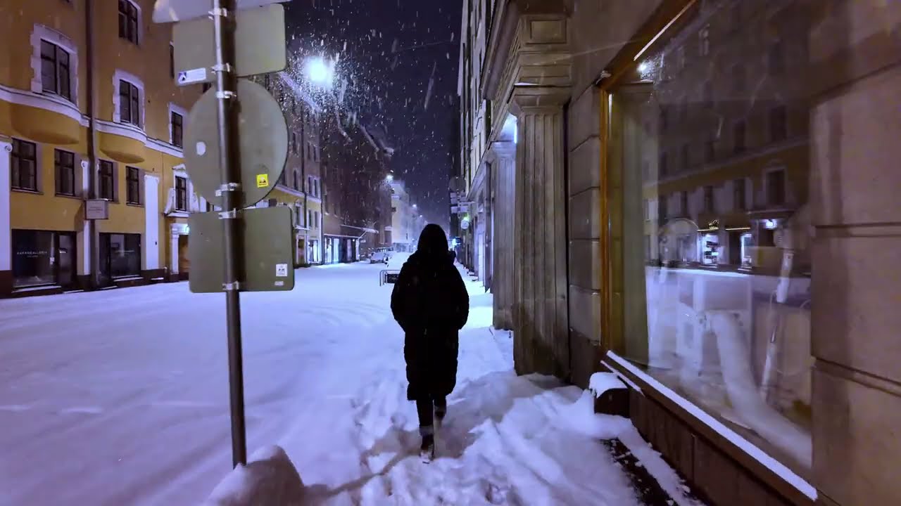 Helsinki Snow Walk ❄️🇫🇮 Magical Winter Walk in Finland | 4K Nordic Slow TV