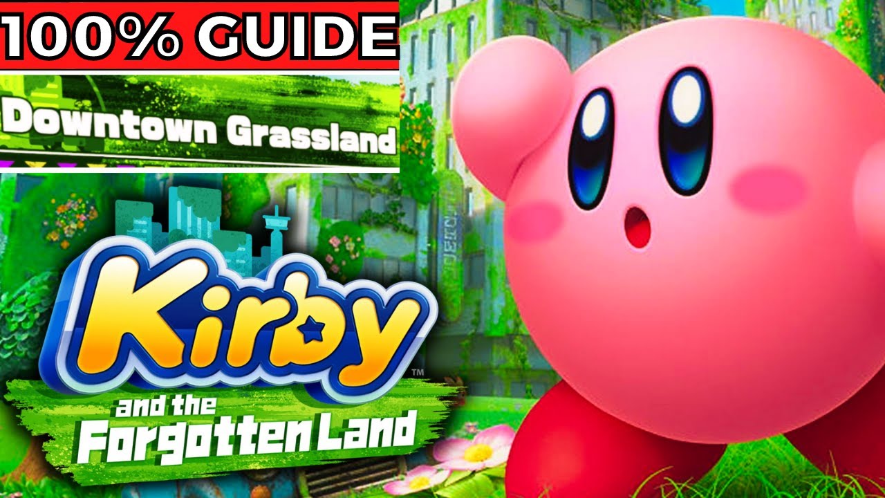 Downtown Grassland All Waddle Dees 100% Guide | Kirby and the Forgotten Land