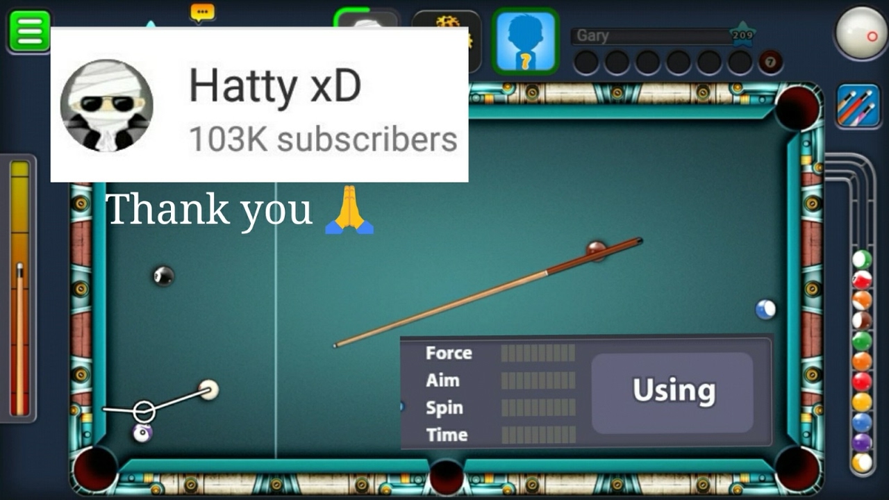 Hundred Thousand - Thank You :D | Beginner Cue Challenge vs HACKER | Miniclip 8 Ball Pool