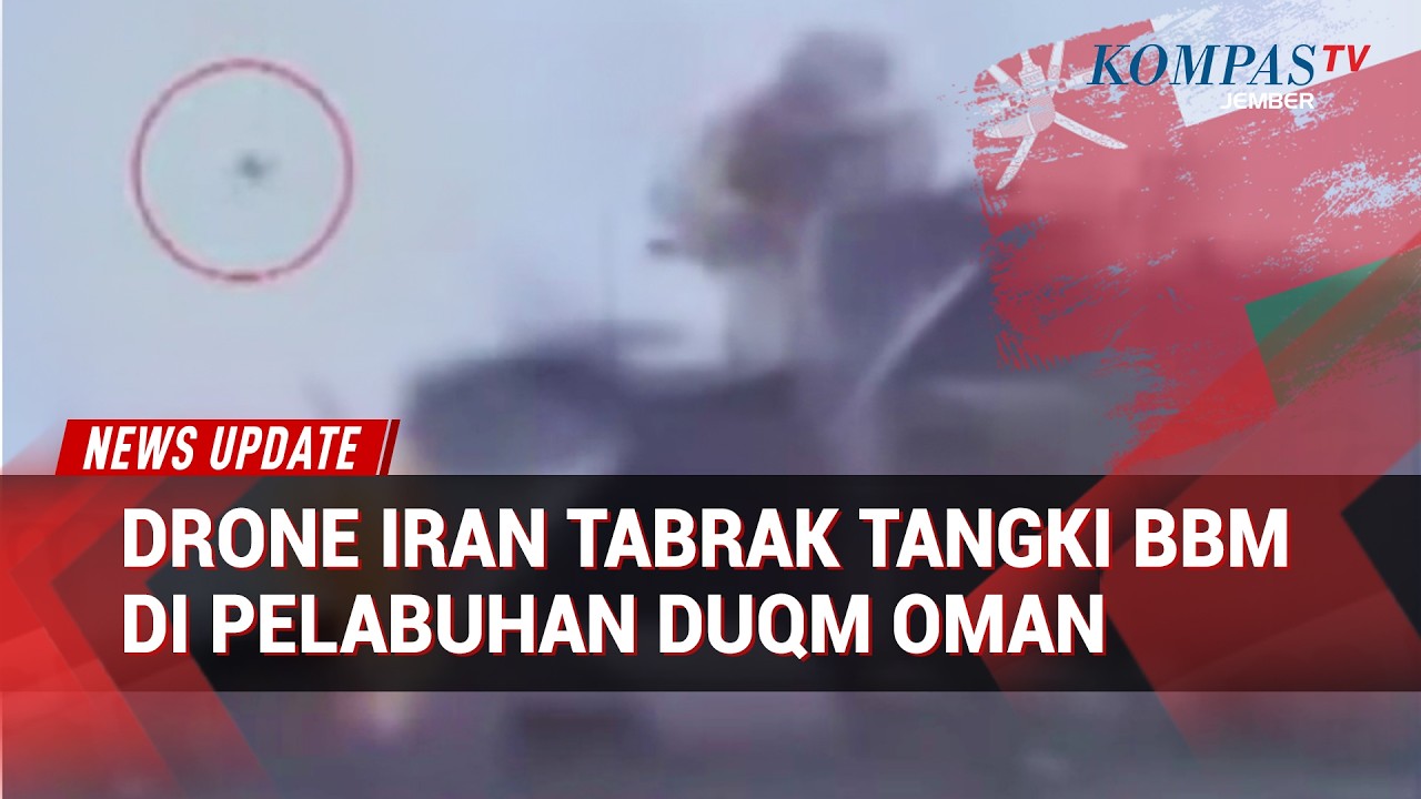 Terekam  Drone Iran Hantam Tangki BBM di Pelabuhan Duqm, Oman!
