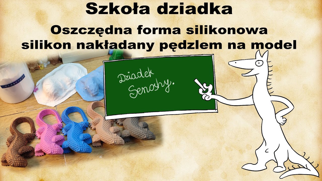 Oszczędna forma silikonowa - silikon nakładany pędzlem na model.