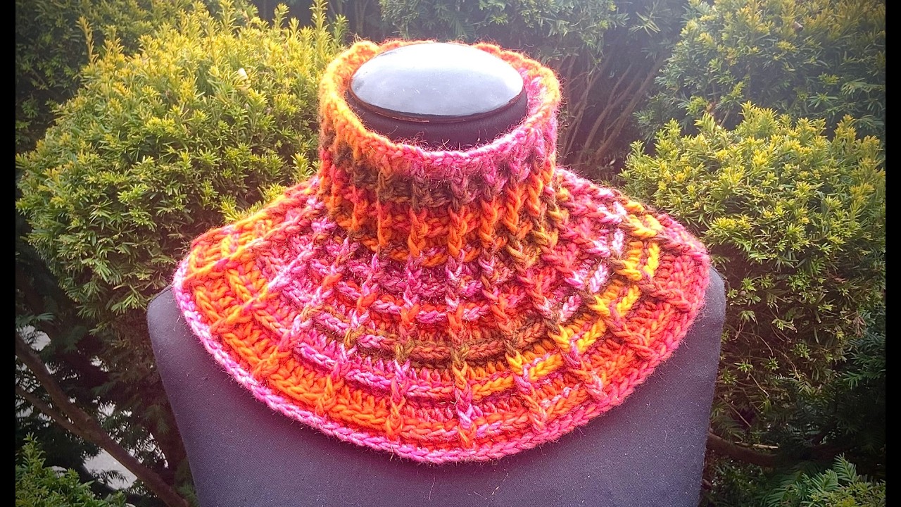 WAFFELMUSTER KRAGEN Schalkragen#häkeln #petraperle #haekelanleitung #schalkragen #loop #crochet