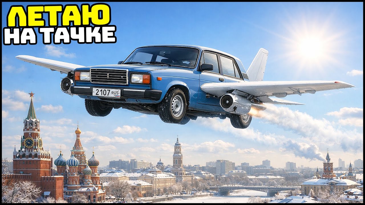 САМОЛЕТ из МАШИНЫ! Далеко УЛЕТИТ? - MTA Radmir
