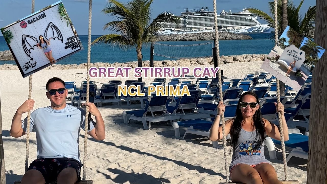 Great Stirrup Cay Beach Walk 🌴 | NCL Private Island Norwegian Prima #ncl #beach #cruiseship 