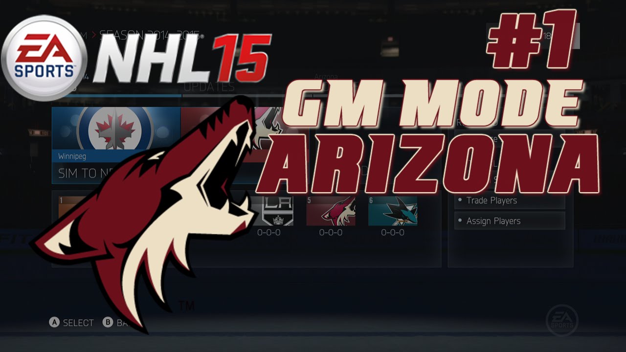 NHL 15: GM Mode Commentary - Arizona ep. 1 