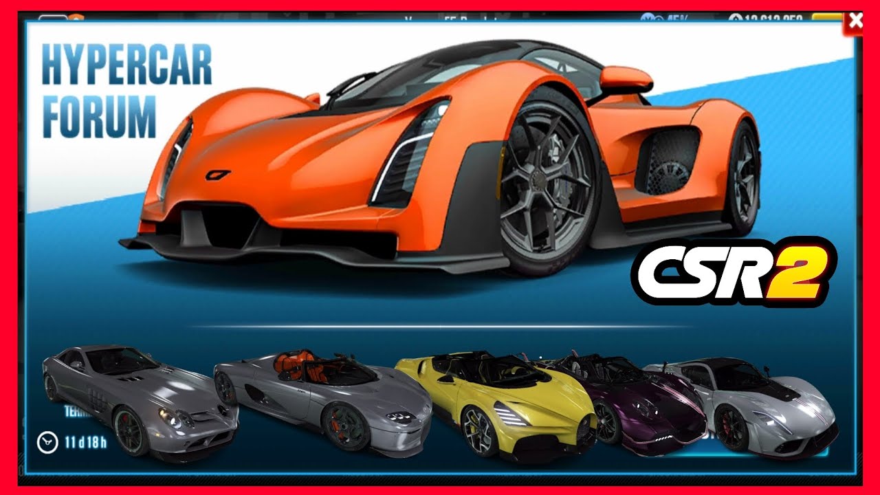 °CSR2° HYPERCAR FORUM// WIN CZINGER 21C V MAX FREE//!RACEZ 47~80