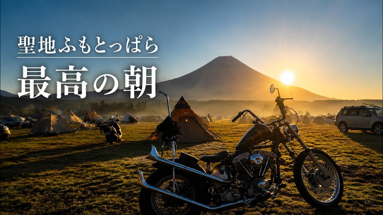 ふもとっぱらソロキャンプ【ハーレーキャンプツーリング】
