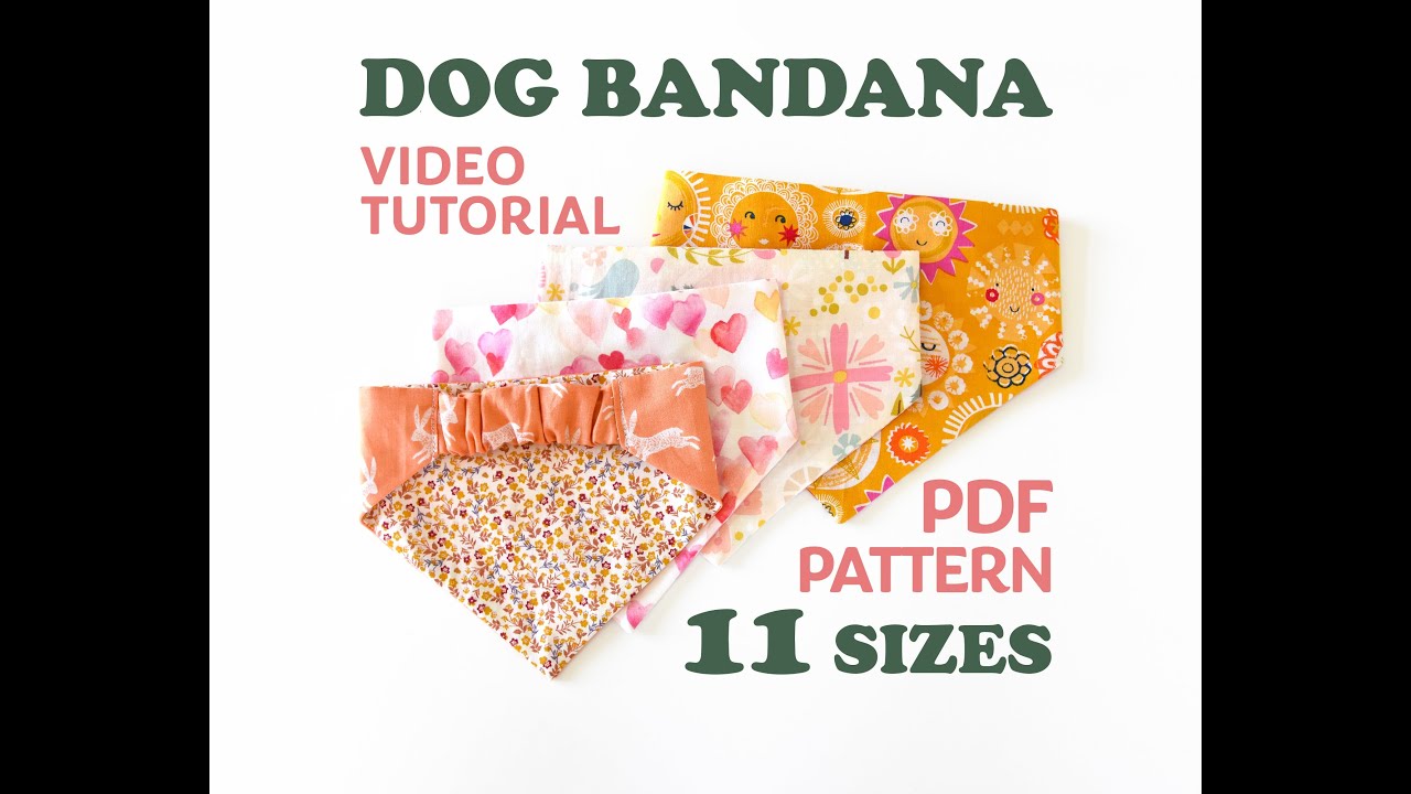How to Sew a Scrunchie Dog Bandana - PDF Pattern and Free Tutorial