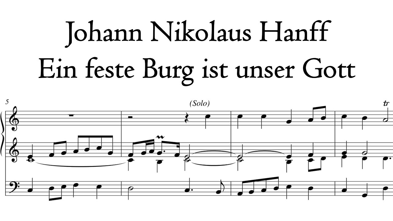 Hanff - Ein feste Burg ist unser Gott - Schnitger organ, Norden, Hauptwerk
