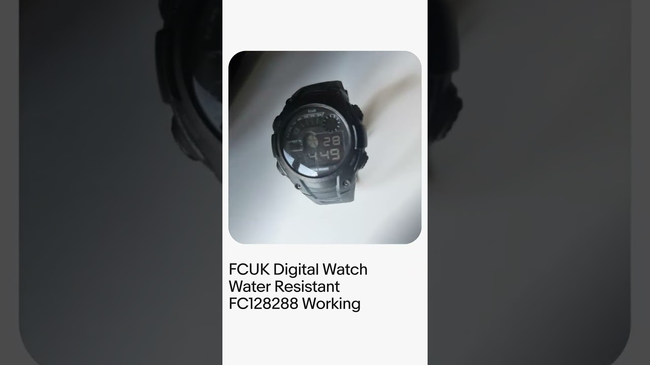 FCUK Digital Watch Water Resistant FC128288 Working