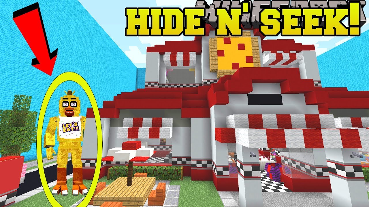Minecraft: FIVE NIGHTS AT FREDDY'S HIDE AND SEEK!! - Morph Hide And Seek - Modded Mini-Game