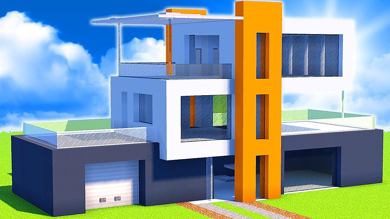 MINECRAFT - COMO CONSTRUIR UMA MANSÃO MODERNA - CONSTRUINDO EM MINECRAFT