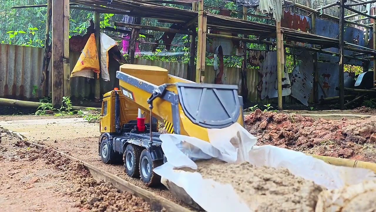 Bagian 4‼️Bangun jalan pakai RC Excavator & Dump Truck 🚧🔥