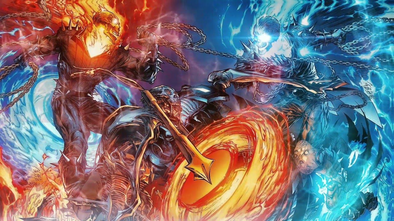 Ghost Rider vs Blue Ghost Rider (Angle Rider) Live Wallpaper
