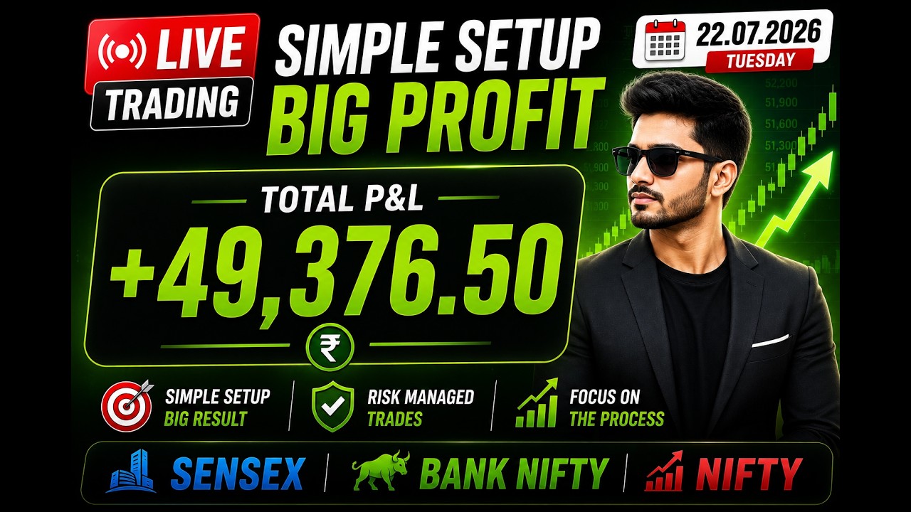 🔥 Прибыль ₹49 376 | Простой сетап, большая прибыль | LIVE покупка опционов | Sensex, Bank Nifty и...