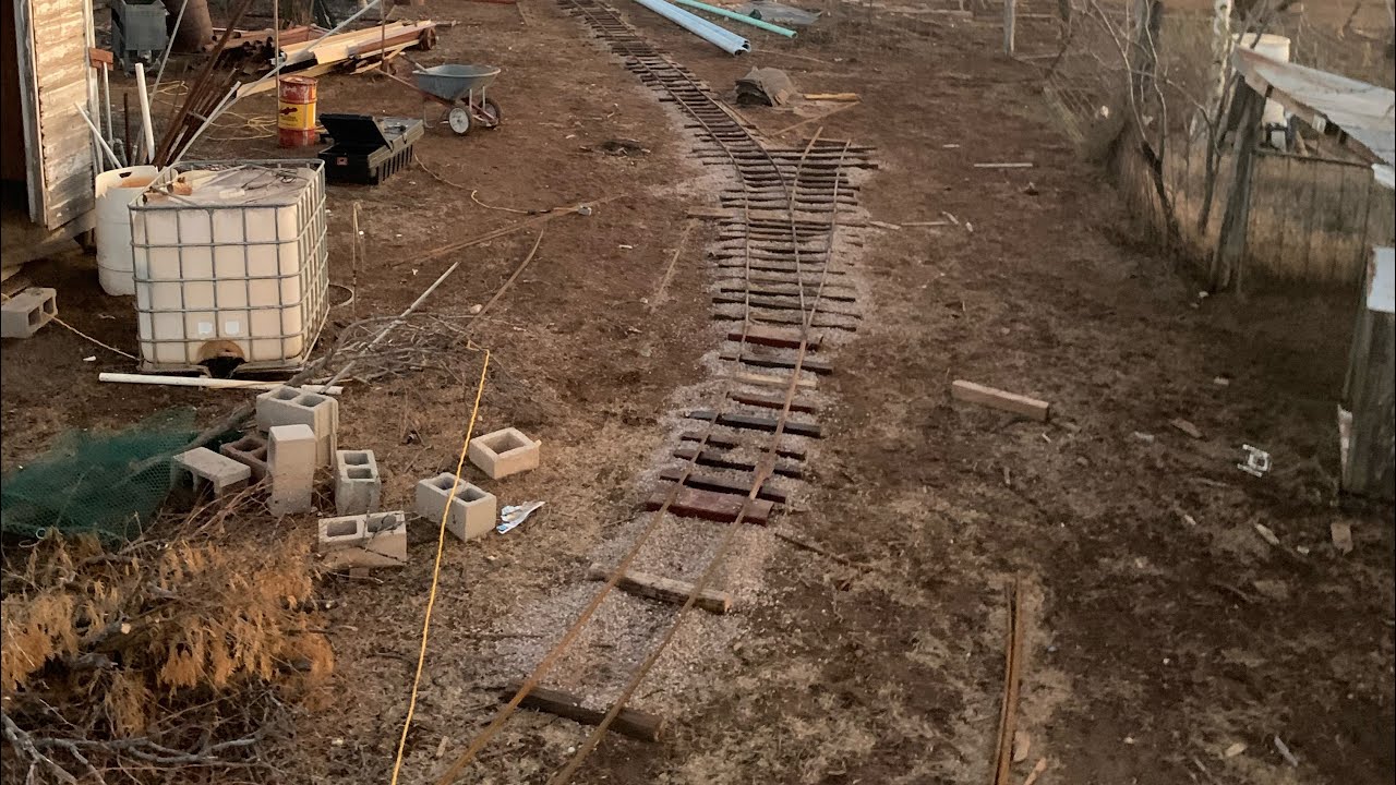 NEW! 100 ft of Train Track and junction point installed on the 15 narrow gauge #diy #trains #models