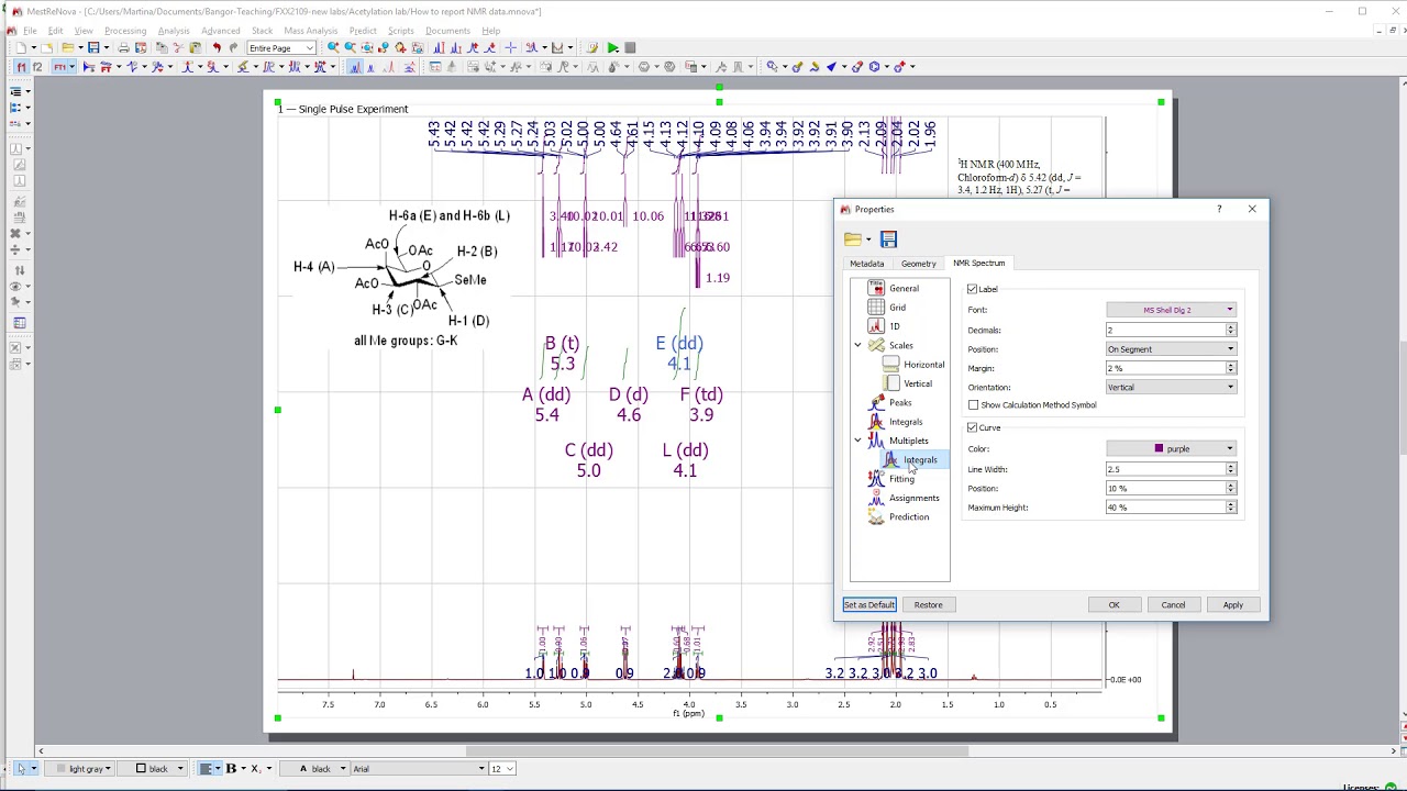 MNova NMR analysis part 3 of 3