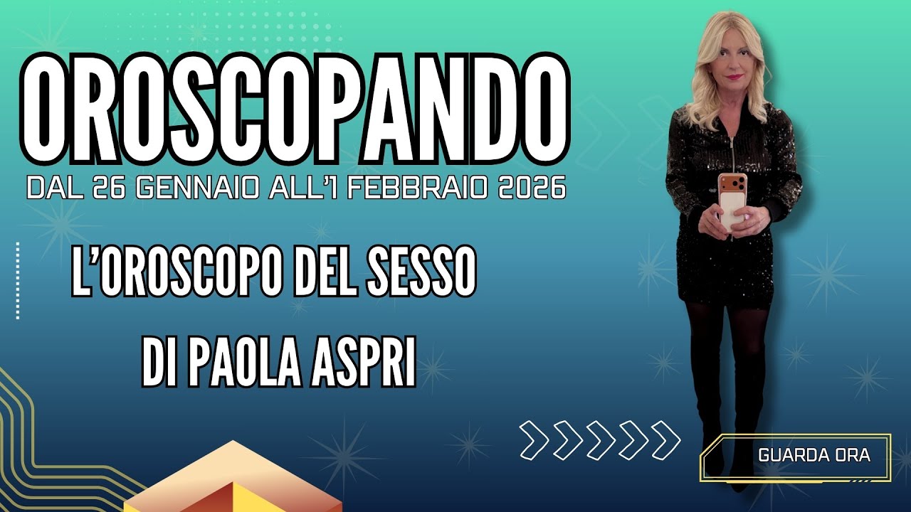 OROSCOPO GENNAIO 2026 | OROSCOPANDO DAL 26 GENNAIO ALL'1 FEBBRAIO 2026