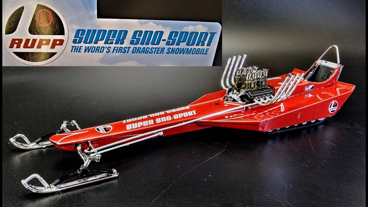 Rupp Super Sno Sport Dragster Snowmobile V8 1/20 Scale Model Kit How To Build Paint Decal MPC 961