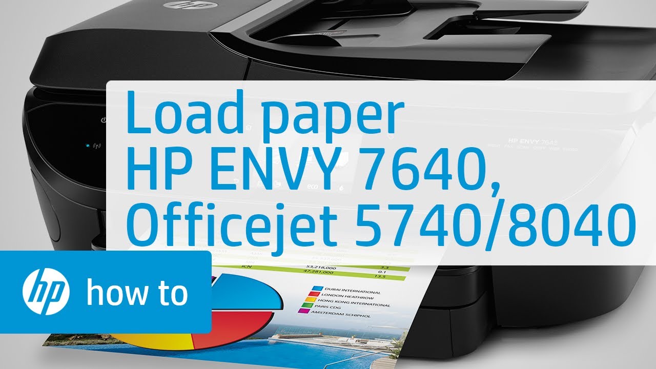 Loading Paper | HP ENVY 7640, Officejet 5740 & 8040 Series | HP