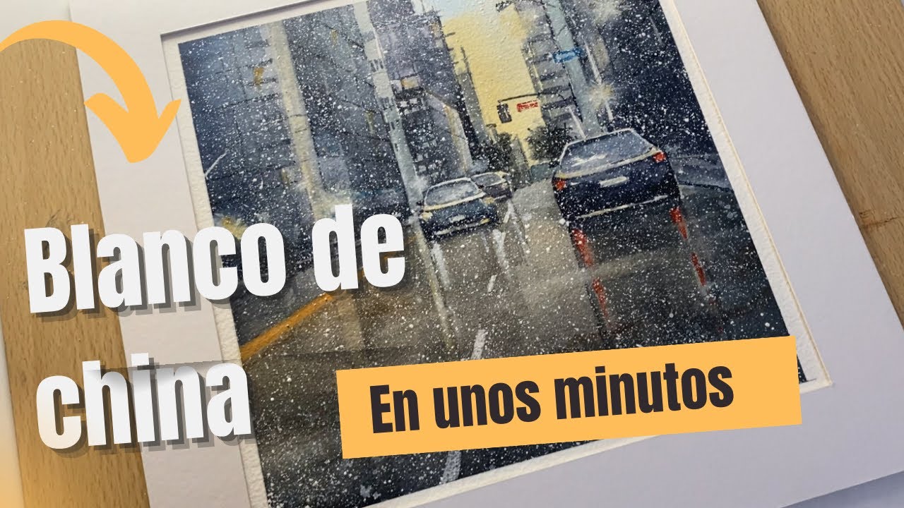 Un efecto en la acuarela. Salpica con blanco de china