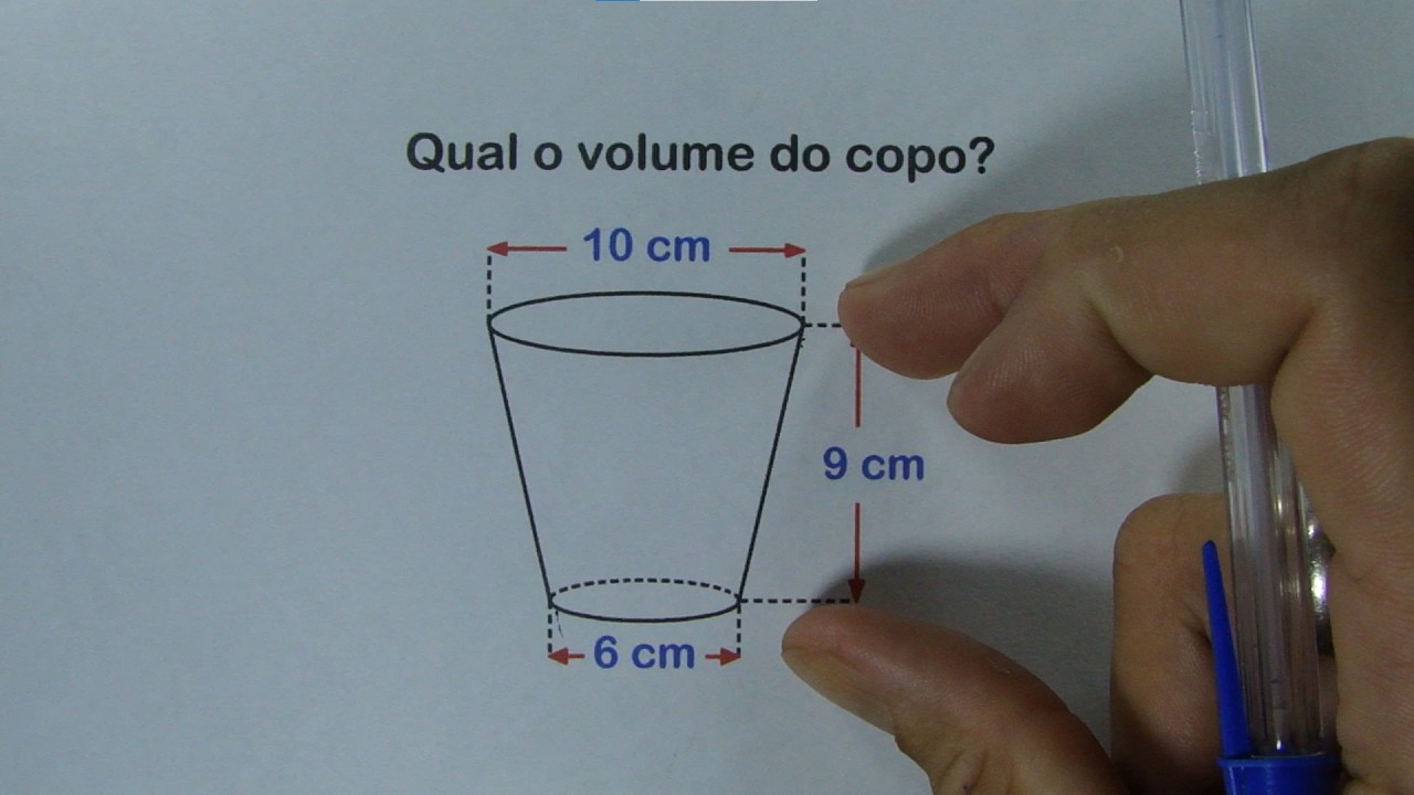 SABE CALCULAR O VOLUME DE UM COPO?