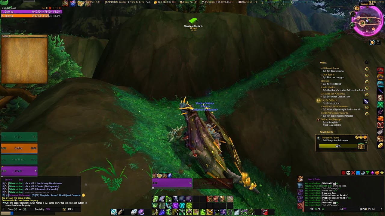 Sharptalon Swarm - World of Warcraft - Falcosaur!