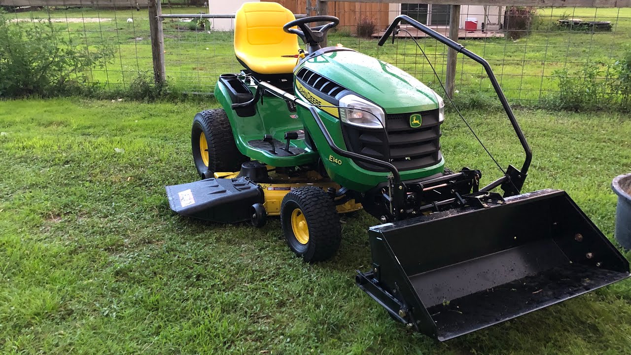 Tractor transformation! Step one: assembly and install of front tractor scoop John Deere E140R build