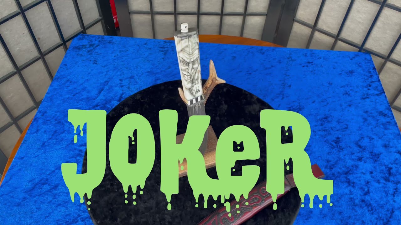 Joker - Mosaik Damast Scrimshaw Damast Damastmesser damascus knife
