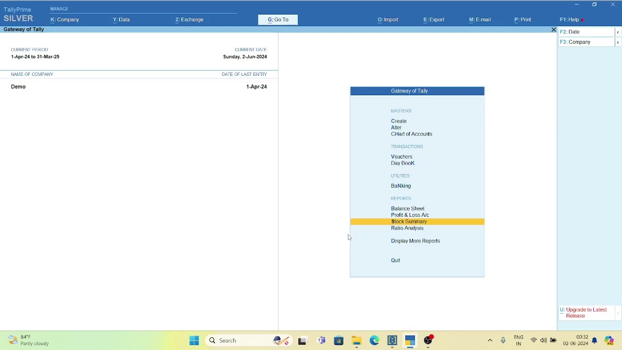 Tally  customization for Medical Distributorship Business.