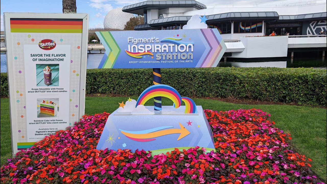 Inspiration Station Tasting Figment Grape Drink | Rainbow Cake |