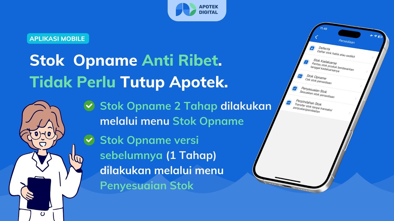 Stok Opname Jadi Fleksibel dengan Apotek Digital. Kapanpun, Multi Device, Tidak Perlu Tutup Apotek!