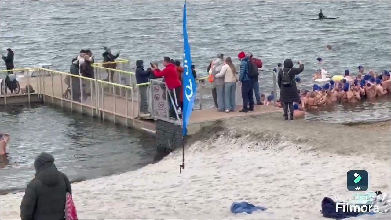Otužilci jezero Most 1.3.2025 světový rekord