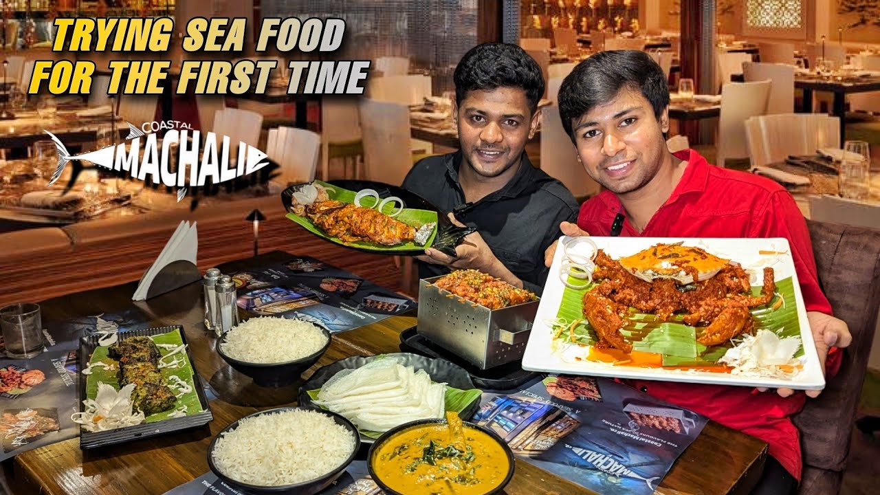 Trying our first sea food in coastal machali the best sea food restaurant in Bangalore