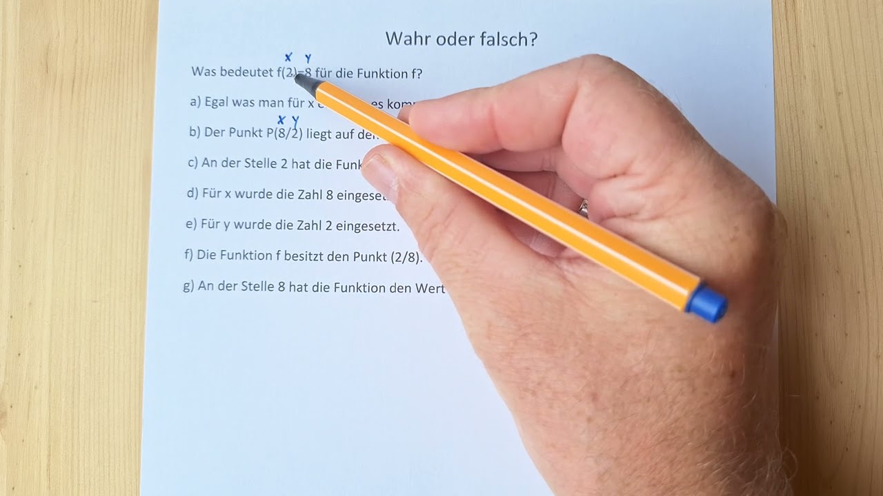 Wahr oder falsch? Funktionsbegriff