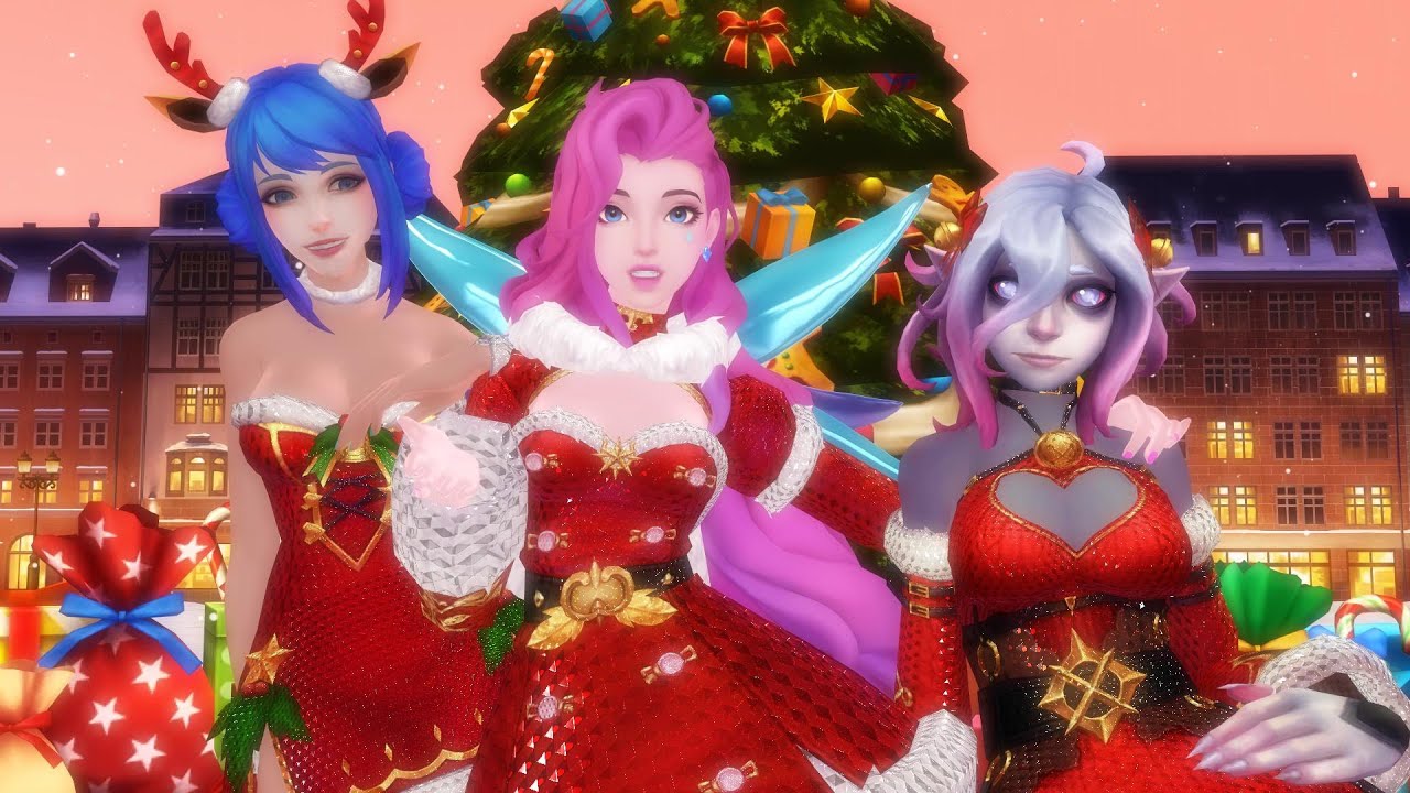 【MMD/league of legends】Tricolore Airline - Sona, Seraphine, Briar