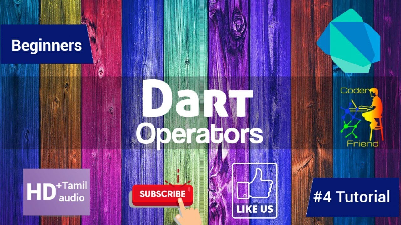 DART OPERATORS | DART PROGRAMMING LANGUAGE | DART TUTORIAL FOR BEGINNERS | BASICS | TAMIL | EP04