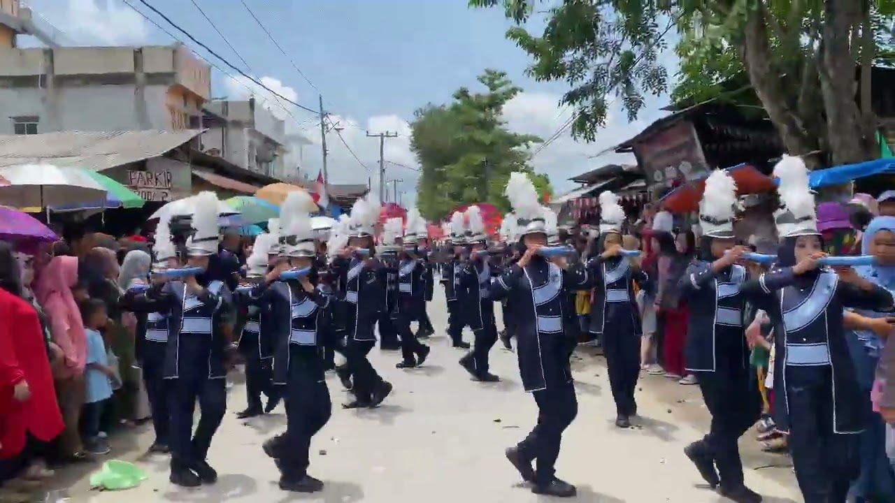 Drumband SMP Negri 2 di acara 17 agustus 2024 di Tanjung pura